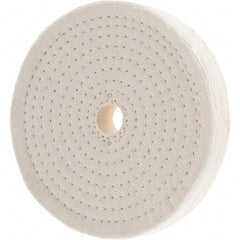 Value Collection - 8" Diam x 1" Thick Unmounted Buffing Wheel - 80 Ply, Polishing, 1" Arbor Hole, Hard Density - Makers Industrial Supply