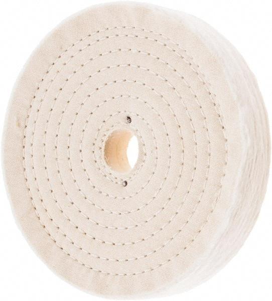 Value Collection - 7" Diam x 1" Thick Unmounted Buffing Wheel - 80 Ply, Polishing, 1" Arbor Hole, Hard Density - Makers Industrial Supply