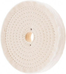 Value Collection - 7" Diam x 1" Thick Unmounted Buffing Wheel - 80 Ply, Polishing, 1" Arbor Hole, Hard Density - Makers Industrial Supply