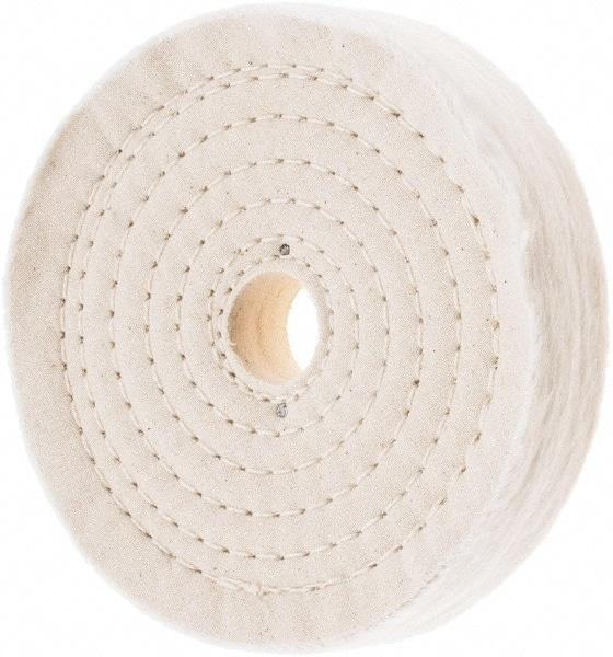 Value Collection - 6" Diam x 1" Thick Unmounted Buffing Wheel - 80 Ply, Polishing, 1" Arbor Hole, Hard Density - Makers Industrial Supply