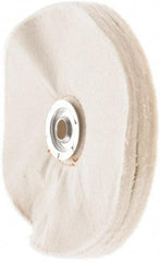 Value Collection - 6" Diam x 1/2" Thick Unmounted Buffing Wheel - 50 Ply, Polishing, 1" Arbor Hole, Soft Density - Makers Industrial Supply