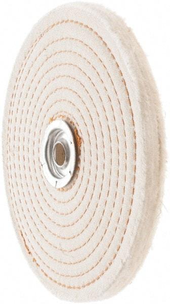 Value Collection - 6" Diam x 1/2" Thick Unmounted Buffing Wheel - 50 Ply, Polishing, 1" Arbor Hole, Hard Density - Makers Industrial Supply