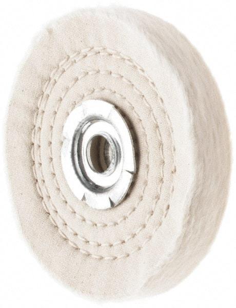 Value Collection - 4" Diam x 1/2" Thick Unmounted Buffing Wheel - 50 Ply, Polishing, 1" Arbor Hole, Hard Density - Makers Industrial Supply