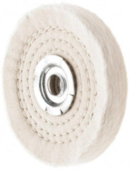 Value Collection - 4" Diam x 1/2" Thick Unmounted Buffing Wheel - 50 Ply, Polishing, 1" Arbor Hole, Hard Density - Makers Industrial Supply