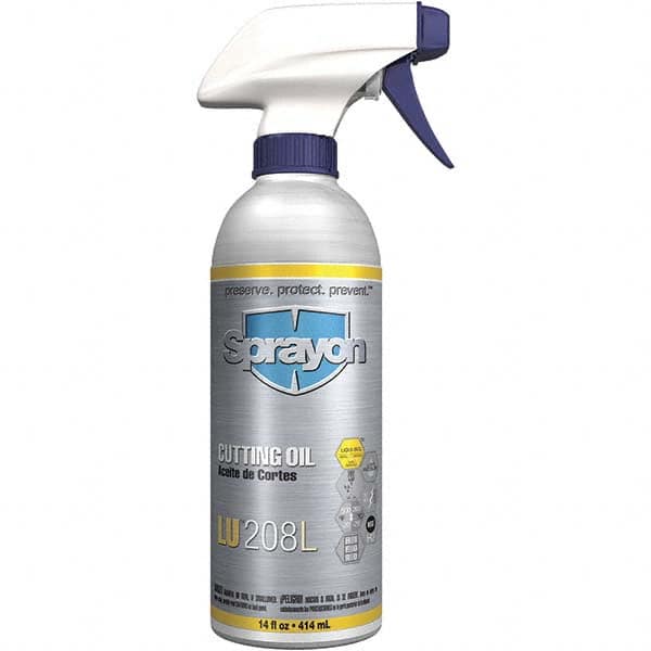 Sprayon - Sprayon, 14 oz Bottle Cutting Fluid - Straight Oil, For Drilling, Cutting, Threading, Sawing, Reaming, Broaching, Grinding - Makers Industrial Supply