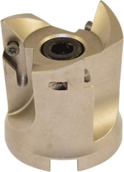 Millstar - 3 Inserts, 2" Cut Diam, 3/4" Arbor Diam, Indexable Square-Shoulder Face Mill - 93° Lead Angle, 2-1/8" High, VCGT Insert Compatibility, Series ASMC - Makers Industrial Supply