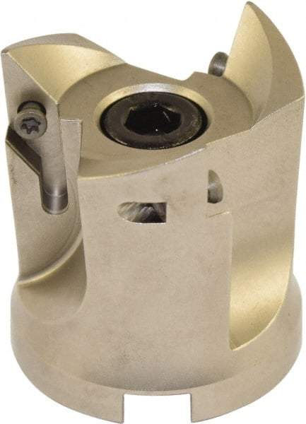 Millstar - 3 Inserts, 50mm Cut Diam, 22mm Arbor Diam, Indexable Square-Shoulder Face Mill - 93° Lead Angle, 55mm High, VCGT Insert Compatibility, Series ASMC - Makers Industrial Supply