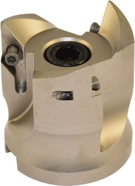 Millstar - 3 Inserts, 50mm Cut Diam, 22mm Arbor Diam, Indexable Square-Shoulder Face Mill - 0/90° Lead Angle, 55mm High, VCGT Insert Compatibility, Series ASMN - Makers Industrial Supply