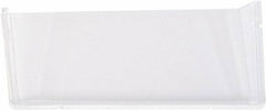 Deflect-o - 17-1/2" Wide x 6-1/2" High x 3" Deep Plastic Wall File - 1 Compartment, Clear - Makers Industrial Supply