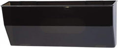 Deflect-o - 15" Wide x 6-3/8" High x 3" Deep Plastic Wall File - 1 Compartment, Smoke - Makers Industrial Supply