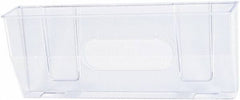 Deflect-o - 15" Wide x 6-3/8" High x 3" Deep Plastic Wall File - 1 Compartment, Clear - Makers Industrial Supply