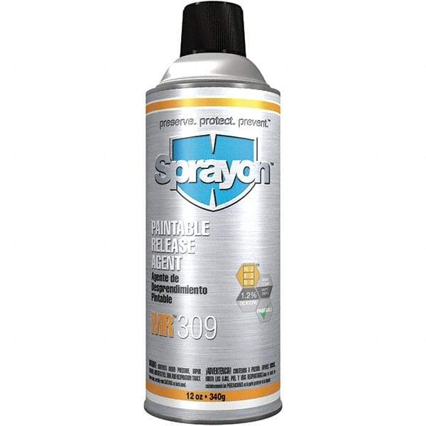 Sprayon - 12 Ounce Aerosol Can, Clear, General Purpose Mold Release - Silicone Composition - Makers Industrial Supply