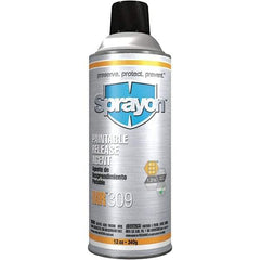 Sprayon - 12 Ounce Aerosol Can, Clear, General Purpose Mold Release - Silicone Composition - Makers Industrial Supply