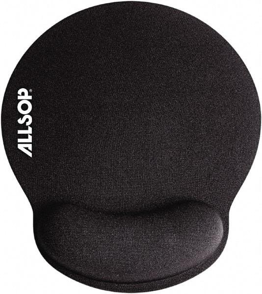 Allsop - 7-1/4" x 8-1/4" Black Mouse Pad - Use with Mouse - Makers Industrial Supply