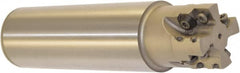 Millstar - 1-1/2" Cut Diam, 1.58" Max Depth, 1-1/2" Shank Diam, Cylindrical Shank Indexable High-Feed End Mill - Screw Holding Method, HFCI-1204 Insert, HFSS Toolholder, Through Coolant - Makers Industrial Supply