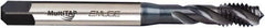 Emuge - #6-32 UNC 3 Flute 2B/3B Modified Bottoming Spiral Flute Tap - Vanadium High Speed Steel, Oxide Finish, 2.205" OAL, Right Hand Flute, Right Hand Thread - Makers Industrial Supply