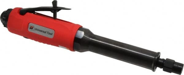 Universal Tool - 1/4" Collet, Straight Handle, Extended Length Air Die Grinder - 22,000 RPM, Rear Exhaust, 22 CFM, 0.9 hp, 90 psi, 1/4 NPT - Makers Industrial Supply