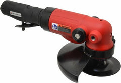 Universal Tool - 7" Wheel Diam, 7,500 RPM, Pneumatic Angle & Disc Grinder - 5/8-11 Spindle, 28 CFM, Side Exhaust - Makers Industrial Supply