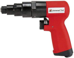 Universal Tool - 1/4" Bit Holder, 2,000 RPM, Pistol Grip Handle Air Screwdriver - 10 to 55 In/Lb Torque, 4 CFM - Makers Industrial Supply