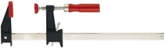 Bessey - 12" Capacity, 5" Throat Depth Cast Iron Bar Clamp - 1,200 Lb Clamping Pressure, 16" OAL - Makers Industrial Supply