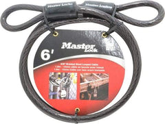 Master Lock - 6' Long Heavy Duty Cable - 3/8" Diam - Makers Industrial Supply