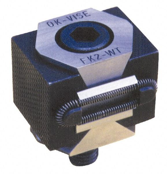 Mitee-Bite - 33,000 Lb Holding Force Double Vise Wedge Clamp - 2.24" Wide x 1.65" Deep x 1.65" High Base, 48 to 52 HRC, 2.24 to 2.64" Jaw Spread, 250 Lb/Ft Torque, 5/8-11 Screw Thread - Makers Industrial Supply