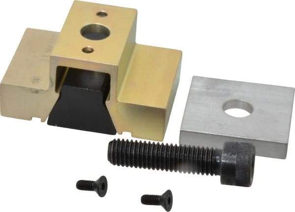 Mitee-Bite - 3,500 Lb Holding Force Single T-Slot Machinable Wedge Clamp - 3" Wide x 1.215" Deep x 1-1/2" High Base, 28.3 Lb/Ft Torque, 1/2-13 Screw Thread - Makers Industrial Supply