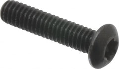 Camcar - #8-32 UNC Torx Plus Drive, Button Screw - Alloy Steel, Black Oxide Finish, Fully Threaded, 3/4" Length Under Head - Makers Industrial Supply