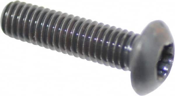 Camcar - #10-32 UNF Torx Plus Drive, Button Screw - Alloy Steel, Black Oxide Finish, Fully Threaded, 3/4" Length Under Head - Makers Industrial Supply