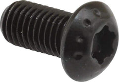 Camcar - 1/4-28 UNF Torx Plus Drive, Button Screw - Alloy Steel, Black Oxide Finish, Fully Threaded, 1/2" Length Under Head - Makers Industrial Supply