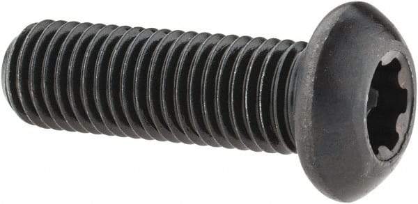 Camcar - 5/16-24 UNF Torx Plus Drive, Button Screw - Alloy Steel, Black Oxide Finish, Fully Threaded, 1" Length Under Head - Makers Industrial Supply