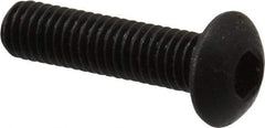 Holo-Krome - M3x0.50 Metric Coarse Hex Socket Drive, Button Screw - Grade 12.9 Alloy Steel, Black Oxide Finish, Fully Threaded, 12mm Length Under Head - Makers Industrial Supply