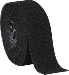 VELCRO Brand - 2" Wide x 5 Yd Long Adhesive Backed Loop Roll - Continuous Roll, Black - Makers Industrial Supply