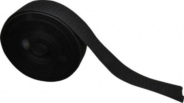 VELCRO Brand - 2" Wide x 10 Yd Long Sew On Hook & Loop Roll - Continuous Roll, Black - Makers Industrial Supply