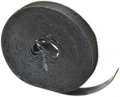 VELCRO Brand - 1" Wide x 10 Yd Long Adhesive Backed Hook & Loop Roll - Continuous Roll, Black - Makers Industrial Supply