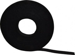 VELCRO Brand - 1" Wide x 25 Yd Long Self Fastening Tie/Strap Hook & Loop Roll - Continuous Roll, Black - Makers Industrial Supply