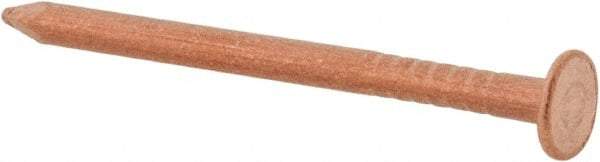 Made in USA - 3D, 14 Gauge, 1-1/4" OAL Common Nails - Smooth Shank, Copper - Makers Industrial Supply