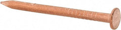 Made in USA - 4D, 12 Gauge, 1-1/2" OAL Common Nails - Smooth Shank, Copper - Makers Industrial Supply