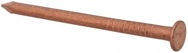 Made in USA - 5D, 12 Gauge, 1-3/4" OAL Common Nails - Smooth Shank, Copper - Makers Industrial Supply