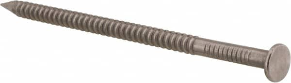 Made in USA - 16D, 8 Gauge, 3-1/2" OAL Common Nails - Ring Shank, 316 Stainless Steel - Makers Industrial Supply