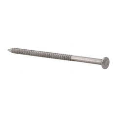 Made in USA - 16D, 8 Gauge, 3-1/2" OAL Common Nails - Ring Shank, 18-8 Stainless Steel - Makers Industrial Supply