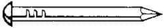 Value Collection - 8D, 12 Gauge, 2-1/2" OAL Siding Nails - Smooth Shank, Grade 2 Steel, Uncoated - Makers Industrial Supply