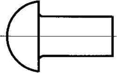 RivetKing - 1/4" Body Diam, Round Uncoated Stainless Steel Solid Rivet - 1" Length Under Head, Grade 18-8 - Makers Industrial Supply