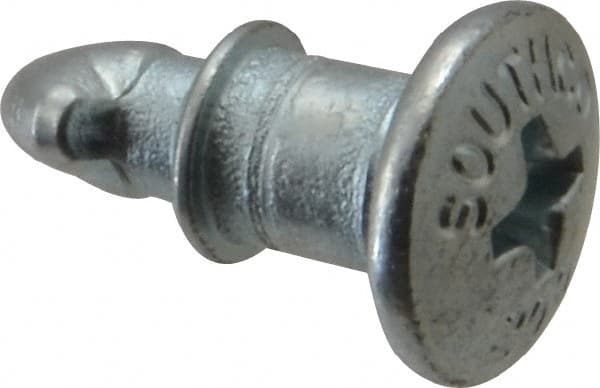 Made in USA - 0.2270" Long, Phillips Drive, Oval Head, Steel Quarter Turn Stud - Medium #82 Series, 0.19 to 0.21" Thick, Zinc Plated - Makers Industrial Supply