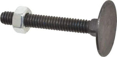 Value Collection - 1/4-20, 2" OAL, 31/32" Head Diam, Steel Elevator Bolt - Uncoated, Flat Head, UNC Thread, Grade 2 - Makers Industrial Supply