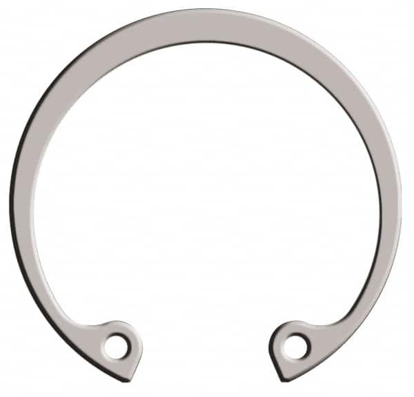 Rotor Clip - 0.025" Thick, Passivated Finish, Stainless Steel Snap Internal Retaining Ring - 0.029" Groove Width, 0.011" Groove Depth, 0.397" Groove Diam, Grade 15-7 Grade 632 - Makers Industrial Supply