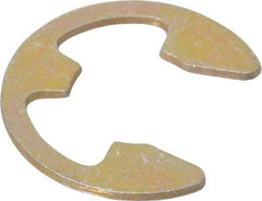 Rotor Clip - 1/4" Groove Diam, 5/16" Shaft Diam, Zinc Yellow Dichromate Steel, E Style External Retaining Rings - 0.029" Groove Width, 0.031" Groove Depth, 0.025" Ring Thickness, Grade 1060-1090 - Makers Industrial Supply