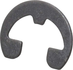 Rotor Clip - 0.21" Groove Diam, 1/4" Shaft Diam, Phosphate Steel, Reinforced E Style External Retaining Rings - 0.029" Groove Width, 0.02" Groove Depth, 0.025" Ring Thickness, Grade 1060-1090 - Makers Industrial Supply