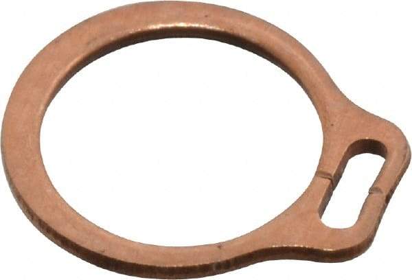 Rotor Clip - 0.175" Groove Diam, 3/16" Shaft Diam, Zinc-Plated Beryllium Copper, Snap External Retaining Rings - 0.018" Groove Width, 0.006" Groove Depth, 0.015" Ring Thickness - Makers Industrial Supply