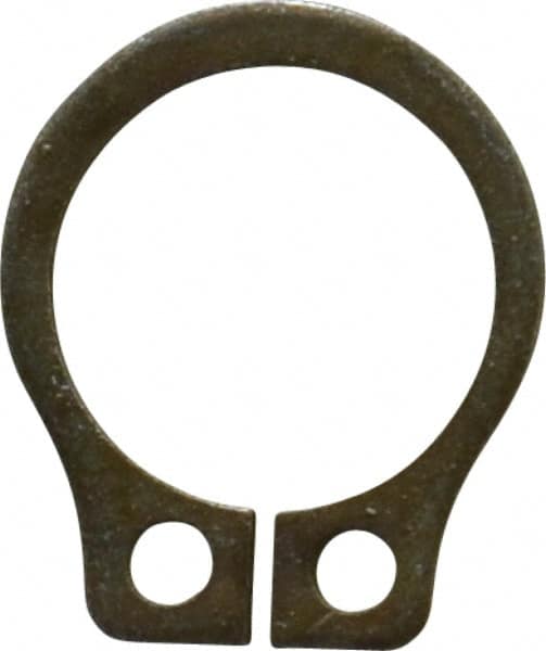 Rotor Clip - 0.261" Groove Diam, 9/32" Shaft Diam, Zinc Yellow Dichromate Steel, Snap External Retaining Rings - 0.029" Groove Width, 0.01" Groove Depth, 0.025" Ring Thickness, Grade 1060-1090 - Makers Industrial Supply